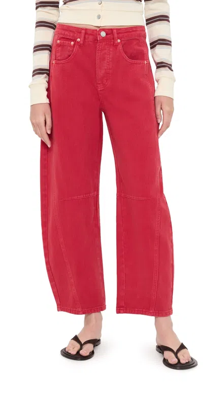 Parke Horseshoe Jeans Washed Red In Multi