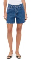 Parke Long Baggy Shorts Medium Wash In Blue
