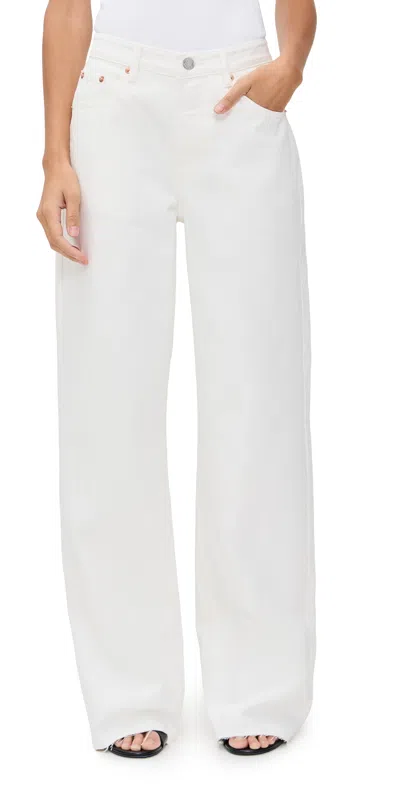 Parke Low Rise Baggy Jeans Wht In White