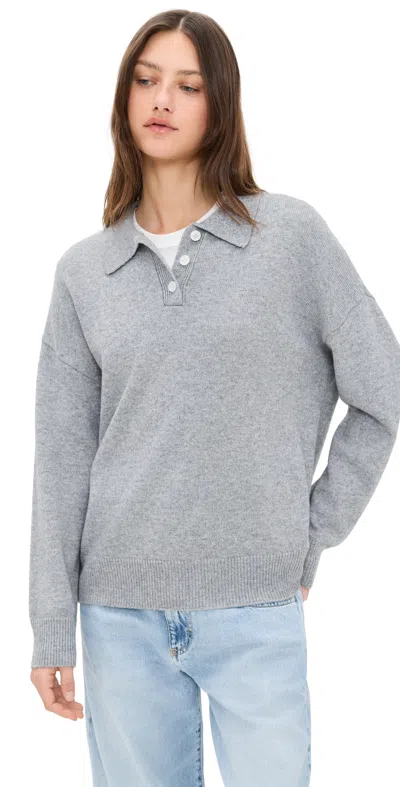 Parke Polo Jumper Heather Grey
