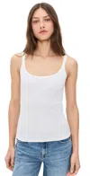Parke Thin Strap Tank White In White
