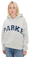 Parke Varsity Hoodie Grey In Grey