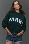 Parke Varsity Mock-neck Sweatshirt In Green
