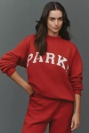 Parke Varsity Mock-neck Sweatshirt In Red