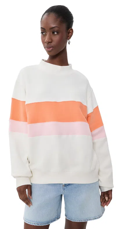 Parke Vintage Stripe Sweatshirt Creamsicle/rose