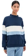 Parke Vintage Stripe Sweatshirt Denim In Multi
