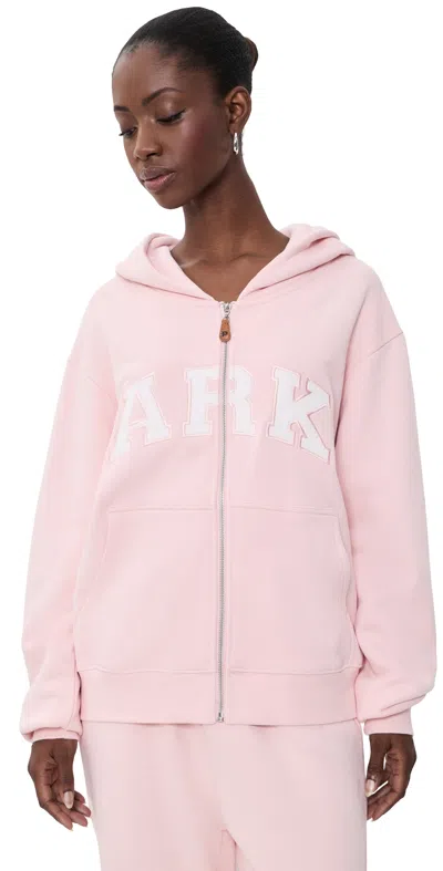 Parke Zip-up Varsity Hoodie Rose