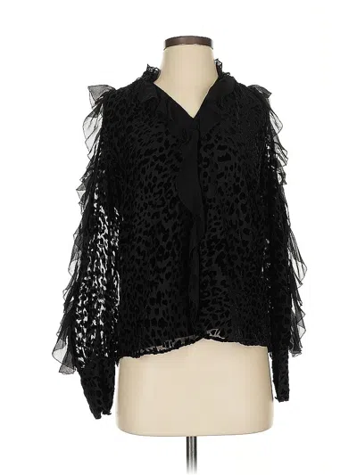 Pre-owned Parker 3/4 Sleeve Blouse In Black