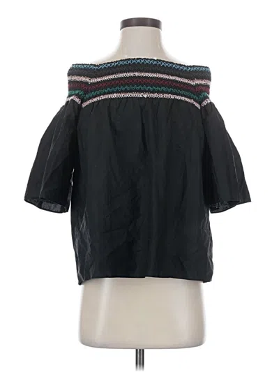 Pre-owned Parker 3/4 Sleeve Blouse In Black