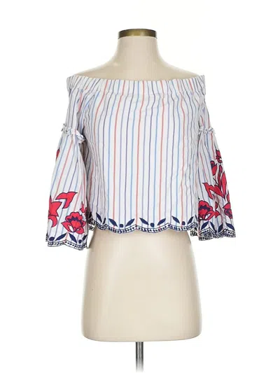 Pre-owned Parker 3/4 Sleeve Blouse In Blue