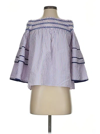 Pre-owned Parker 3/4 Sleeve Blouse In Blue
