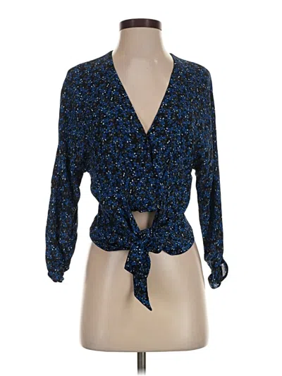 Parker 3/4 Sleeve Blouse In Blue