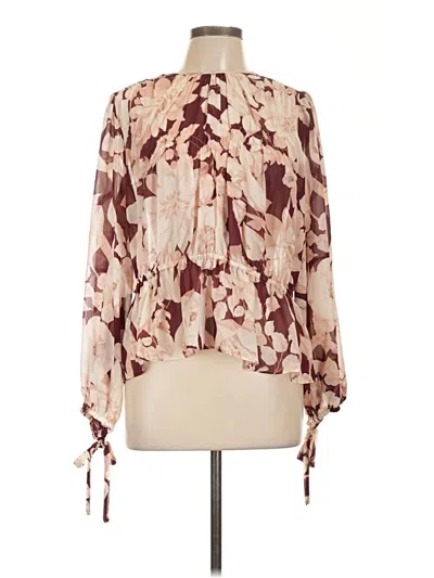 Pre-owned Parker 3/4 Sleeve Blouse In Brown