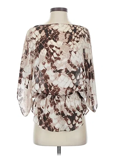 Pre-owned Parker 3/4 Sleeve Blouse In Brown