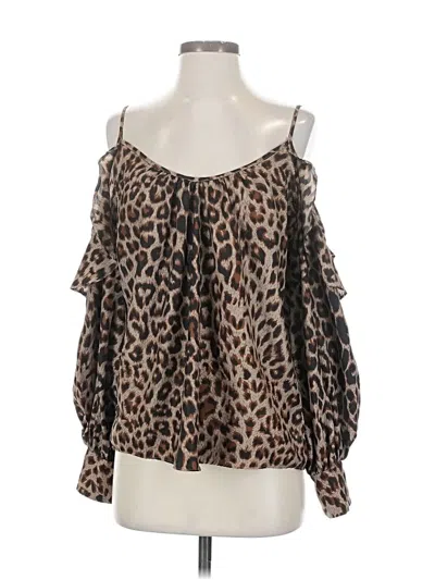Pre-owned Parker 3/4 Sleeve Blouse In Brown