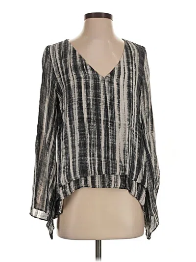 Pre-owned Parker 3/4 Sleeve Blouse In Gray