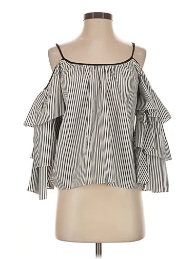 Pre-owned Parker 3/4 Sleeve Blouse In Gray
