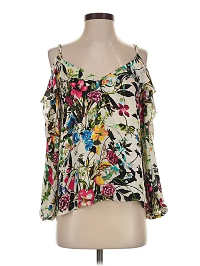 Pre-owned Parker 3/4 Sleeve Blouse In Ivory