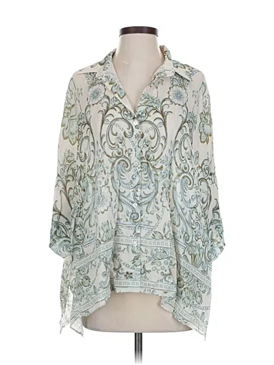 Pre-owned Parker 3/4 Sleeve Blouse In Ivory
