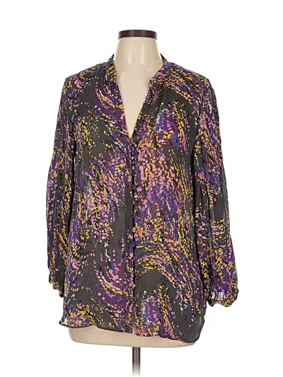 Pre-owned Parker 3/4 Sleeve Blouse In Purple