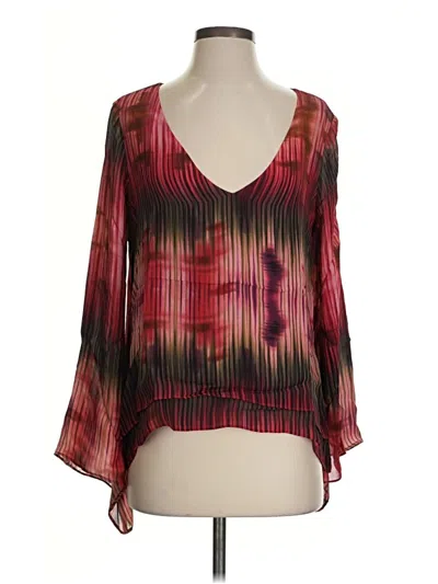 Pre-owned Parker 3/4 Sleeve Blouse In Red
