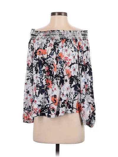 Pre-owned Parker 3/4 Sleeve Blouse In White