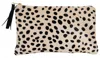 Parker And Hyde Camel Hair Zipper Clutch In Dalmatian