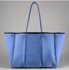 Parker And Hyde Contemporary Neoprene Tote Bag In Chambray Blue