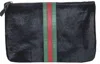 Parker And Hyde Striped Clutch In Black