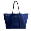 Parker And Hyde Women's Neoprene Tote Bag In Navy In Blue
