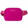 Parker And Hyde Women's Woven Belt Bag In Berry In Pink