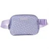 Parker And Hyde Women's Woven Belt Bag In Lavender In Purple