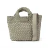 Parker And Hyde Women's Woven Tote Bag In Stone In White