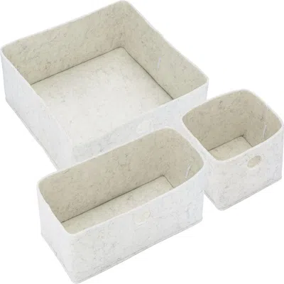 Parker Baby Co. 3 Pack Felt Drawer Organizers In White