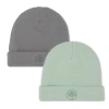 Parker Baby Co. Baby Beanies In Sage/pewter