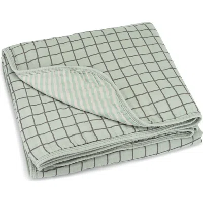 Parker Baby Co. Muslin Quilt In Sage Windowpane