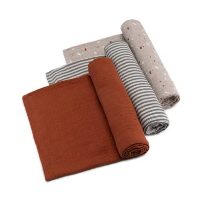 Parker Baby Co. Swaddle Set In Clay