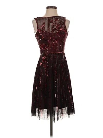Pre-owned Parker Black Cocktail Dress In Burgundy