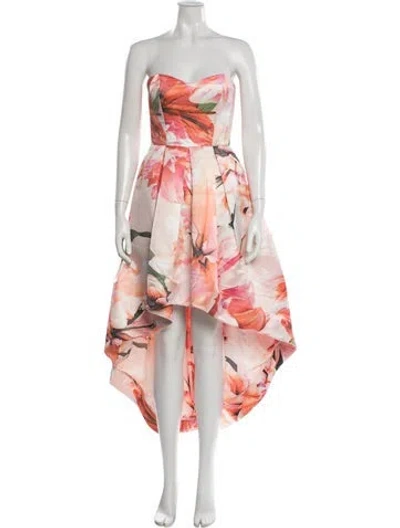 Pre-owned Parker Black Floral Print Mini Dress In White