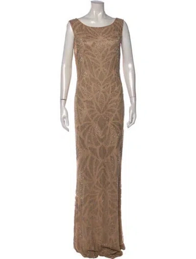 Pre-owned Parker Black Graphic Print Long Dress W/ Tags In Neutral