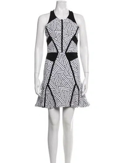Pre-owned Parker Black Graphic Print Mini Dress In Multi