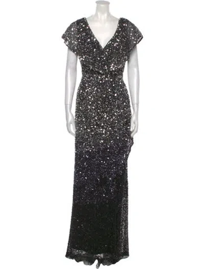 Pre-owned Parker Black Nylon Long Dress In Black