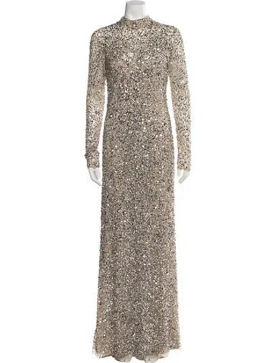 Pre-owned Parker Black Nylon Long Dress In Silver