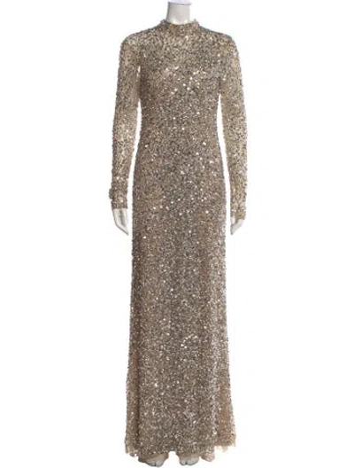 Pre-owned Parker Black Nylon Long Dress In Silver