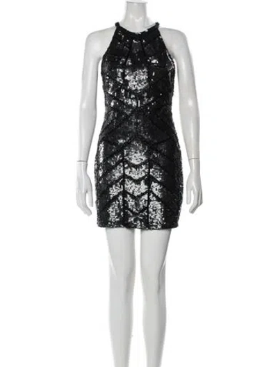 Pre-owned Parker Black Patterned Mini Dress W/ Tags In Multi