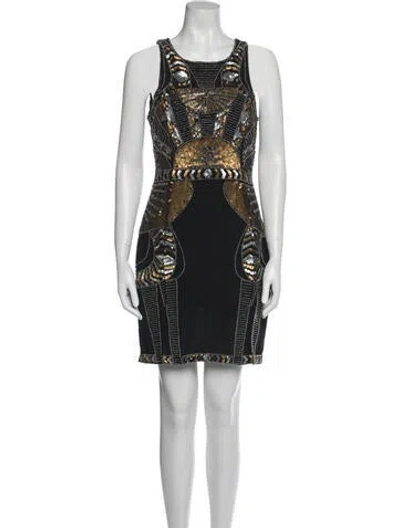 Pre-owned Parker Black Printed Mini Dress W/ Tags In Black