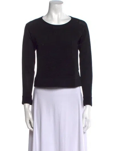 Pre-owned Parker Black Scoop Neck Sweater In Black
