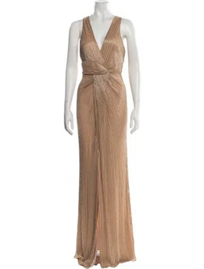 Pre-owned Parker Black Silk Long Dress In Neutrals