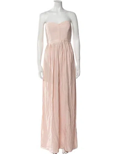 Pre-owned Parker Black Silk Long Dress In Pink