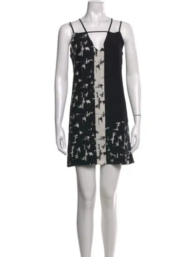 Pre-owned Parker Black Silk Mini Dress In Black